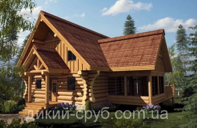 дом из дикого сруба